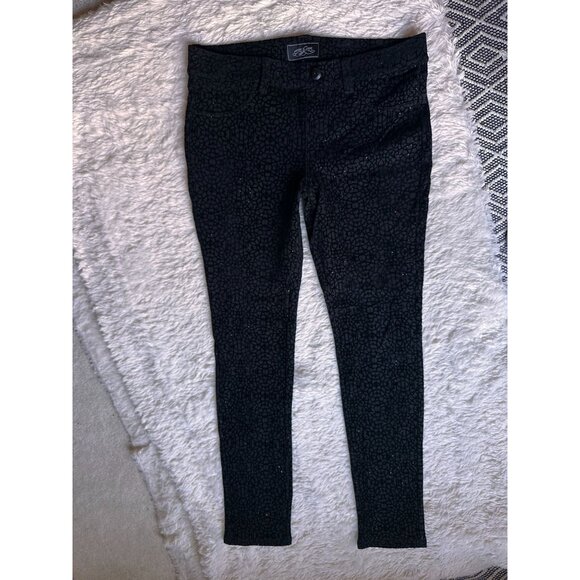 Black textured pants with sparkle by one 5 one Medium - Picture 1 of 6